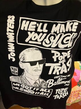 John Waters x Seth Bogart black tee Academy Museum limited edition